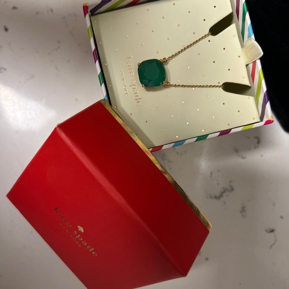 Kate Spade Green Pendant Necklace - Picture 4 of 6